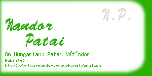 nandor patai business card